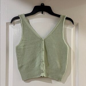 Sincerely Jules Light Green Knit‎ Tank Top XS